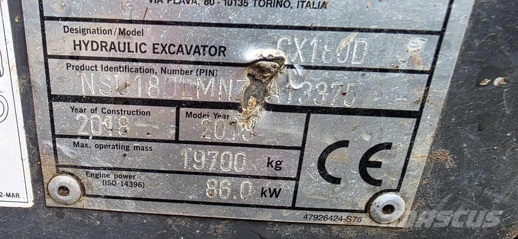 CASE CX180D Vikšriniai ekskavatoriai