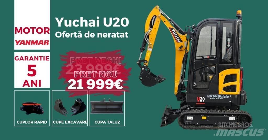 Yuchai U20 Mini ekskavatoriai < 7 t