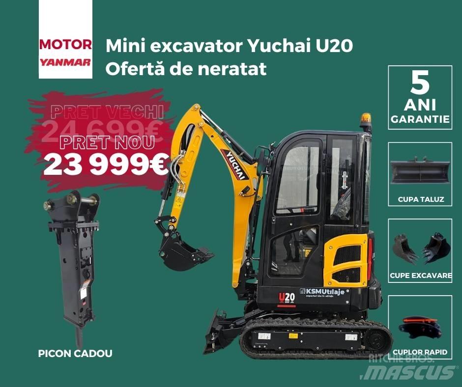 Yuchai U20 Mini ekskavatoriai < 7 t