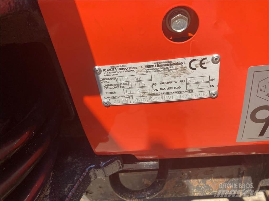 Kubota U17-3 Mini ekskavatoriai < 7 t