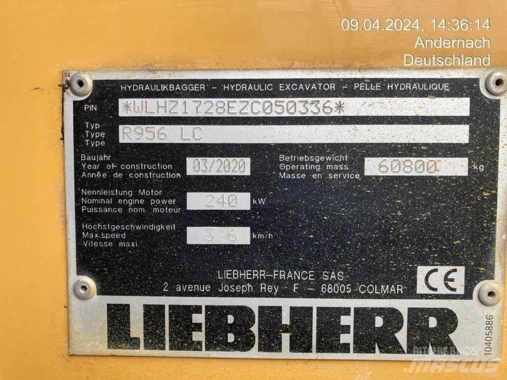 Liebherr R956 LC Vikšriniai ekskavatoriai