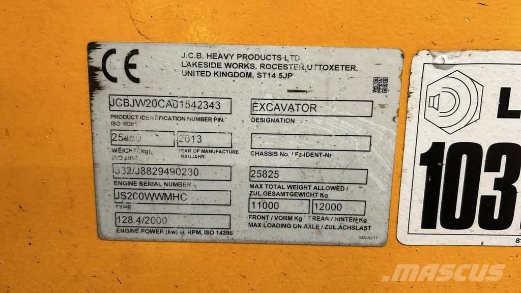 JCB JS200W Atliekų / pramoniniai krautuvai