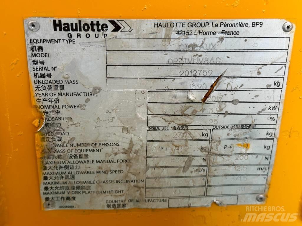Haulotte OPTIMUM 8 Žirkliniai keltuvai
