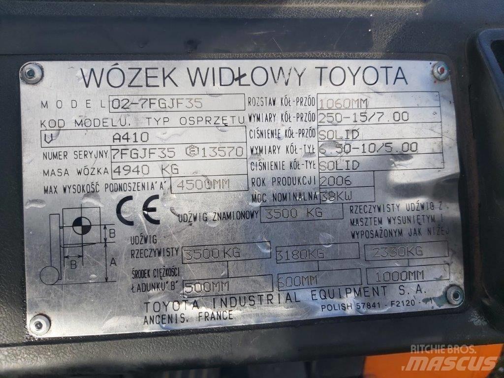 Toyota 7FG35 LPG (dujiniai) krautuvai