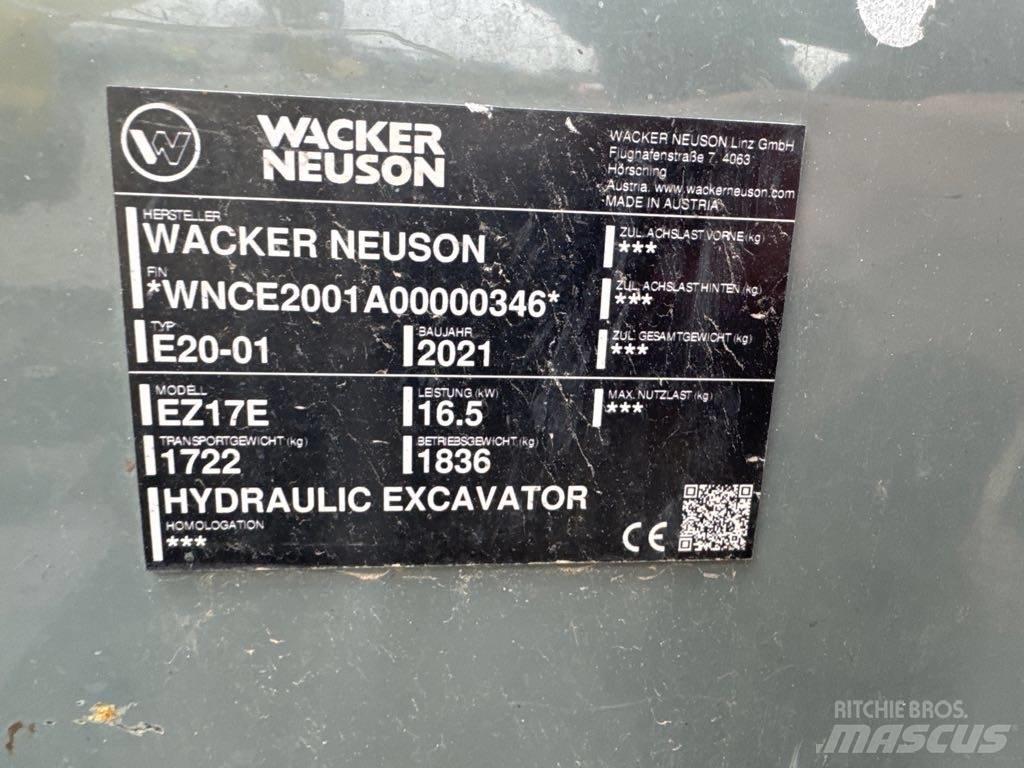 Wacker Neuson EZ17e Vikšriniai ekskavatoriai