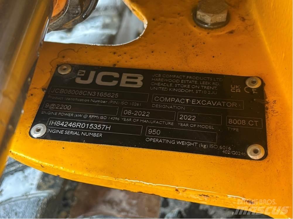 JCB MICRO 8008 Mini ekskavatoriai < 7 t