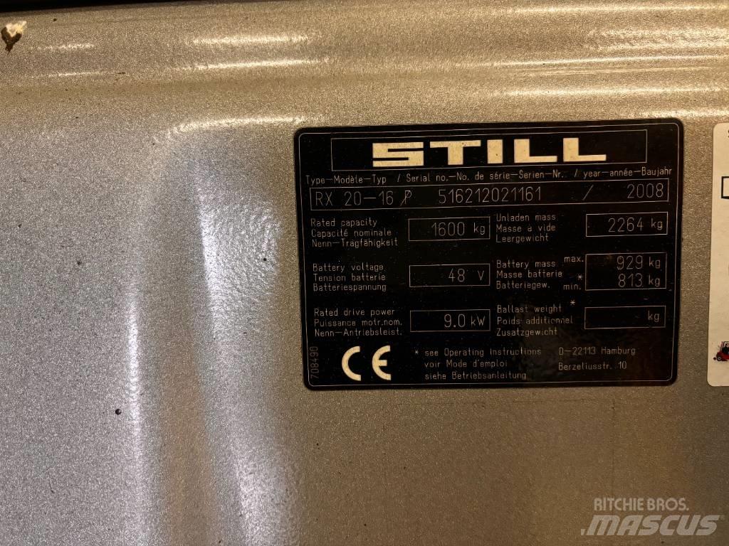 Still RX 20-16 Elektriniai šakiniai krautuvai