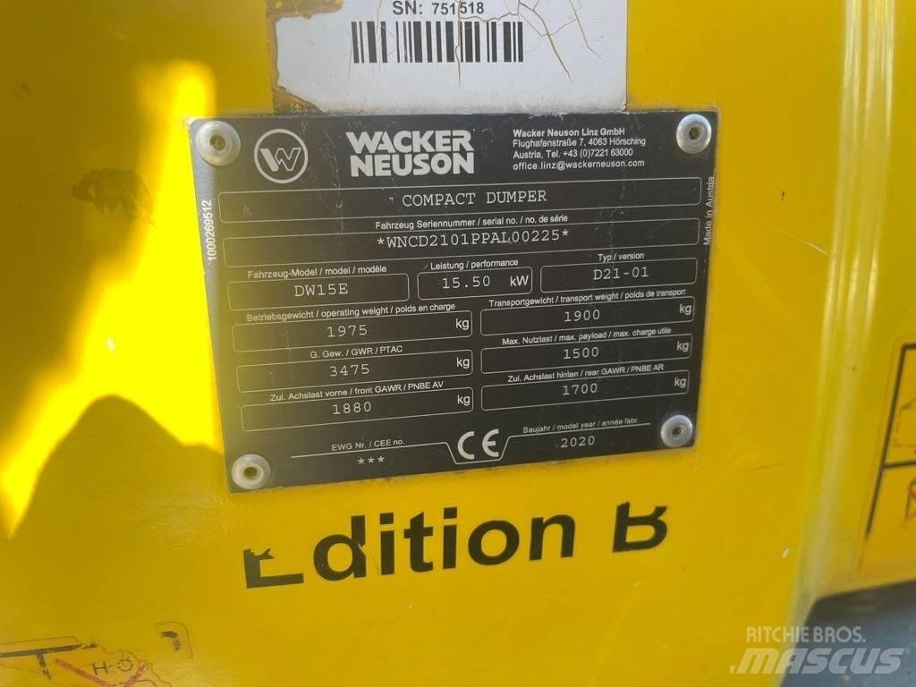 Wacker Neuson DW15e Statybiniai savivarčiai sunkvežimiai
