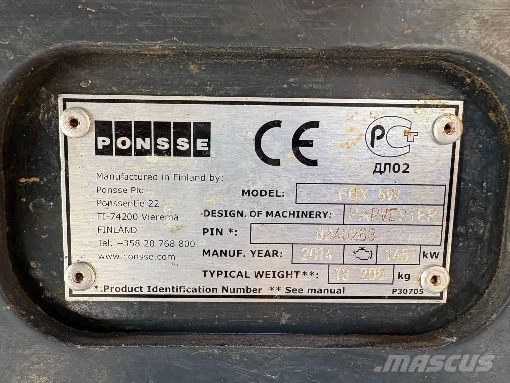 Ponsse Fox Miško technika (Harvesteriai)