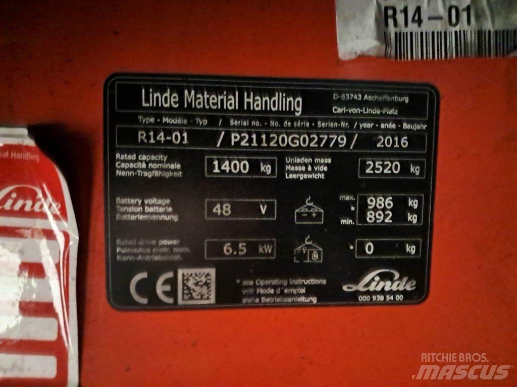 Linde R14-01 Šakiniai krautuvai su prailgintu keltuvu