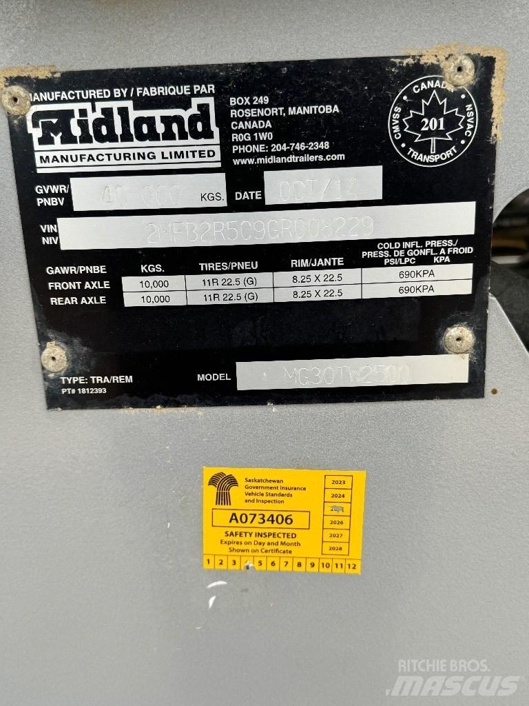 Midland TW2500 Savivartės priekabos