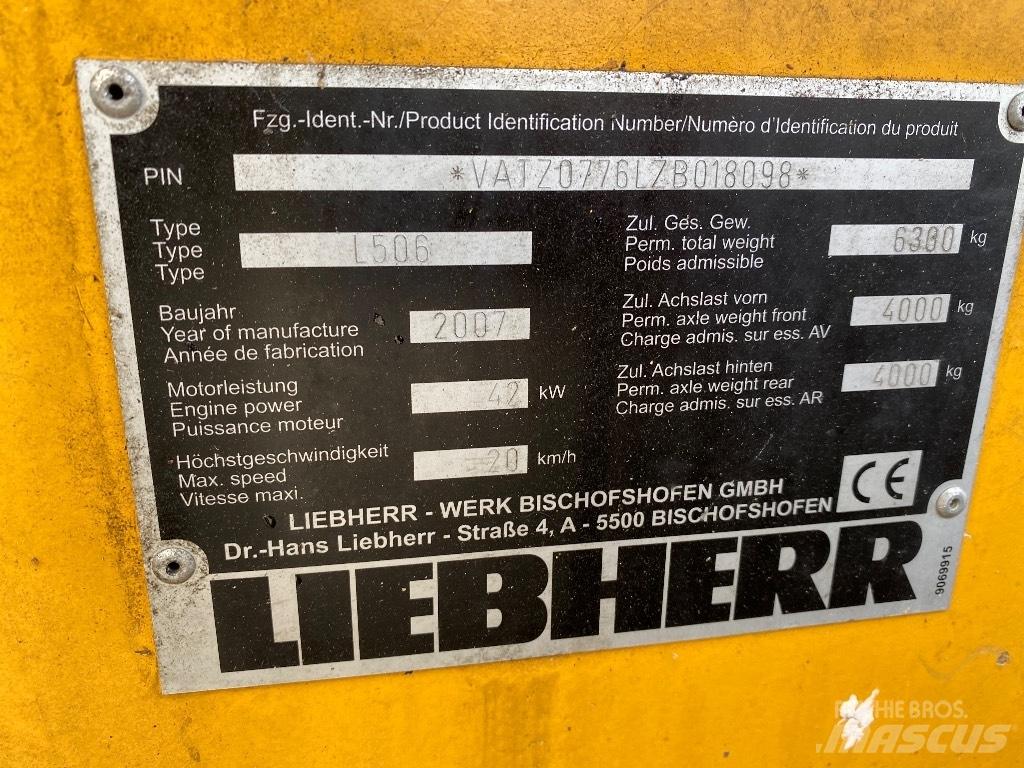 Liebherr 506 Stereo Naudoti ratiniai krautuvai
