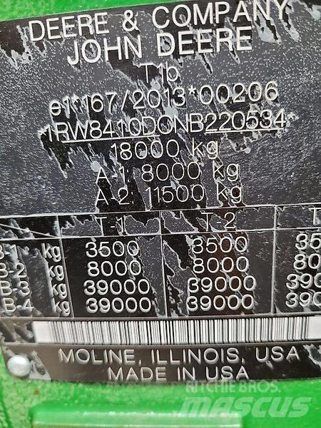 John Deere 8 R 410 Traktoriai