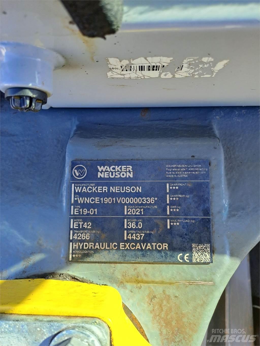Wacker Neuson ET42 Vikšriniai ekskavatoriai