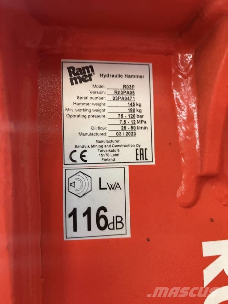 Rammer R03P Hidrauliniai kūjai / Trupintuvai