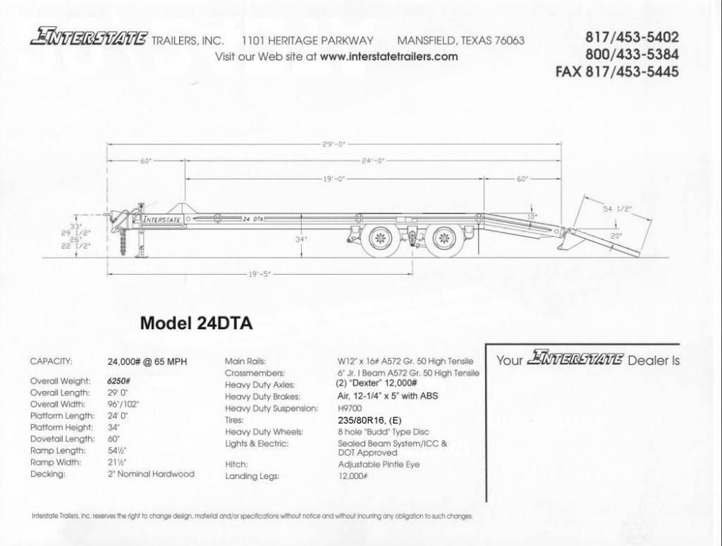 Interstate 24DTA Autovežių priekabos