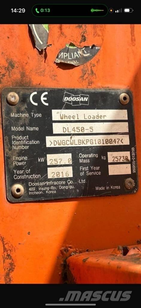 Doosan DL 450-5 Naudoti ratiniai krautuvai