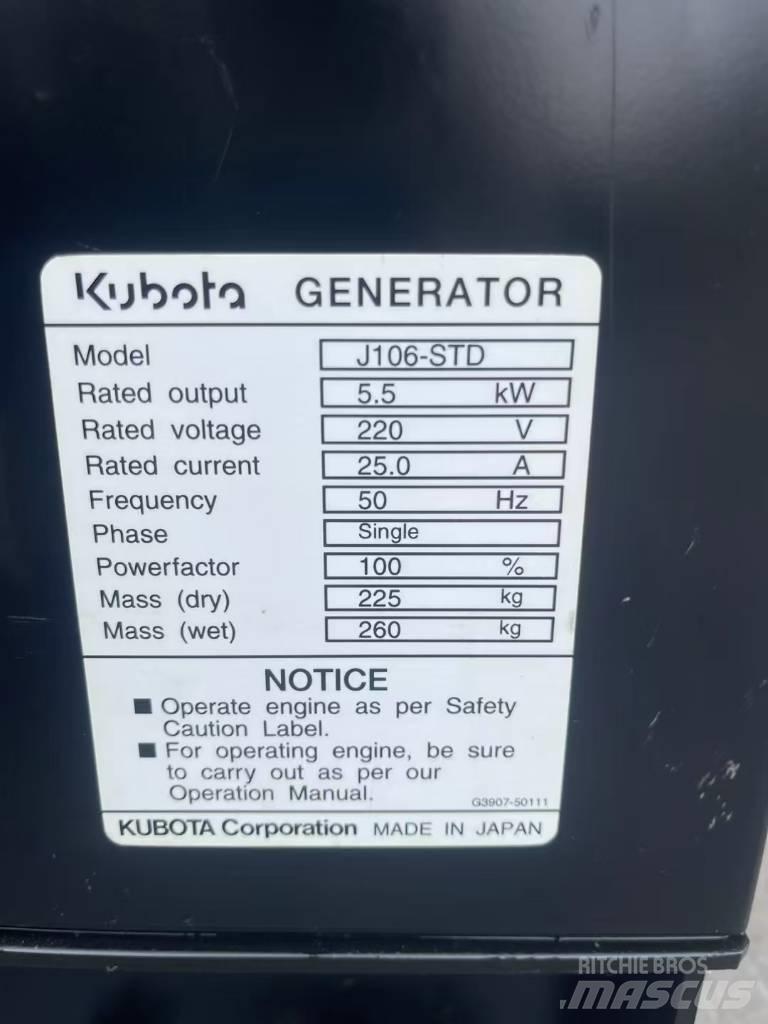 Kubota J106 Dyzeliniai generatoriai