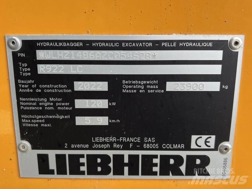 Liebherr R922 LC Vikšriniai ekskavatoriai