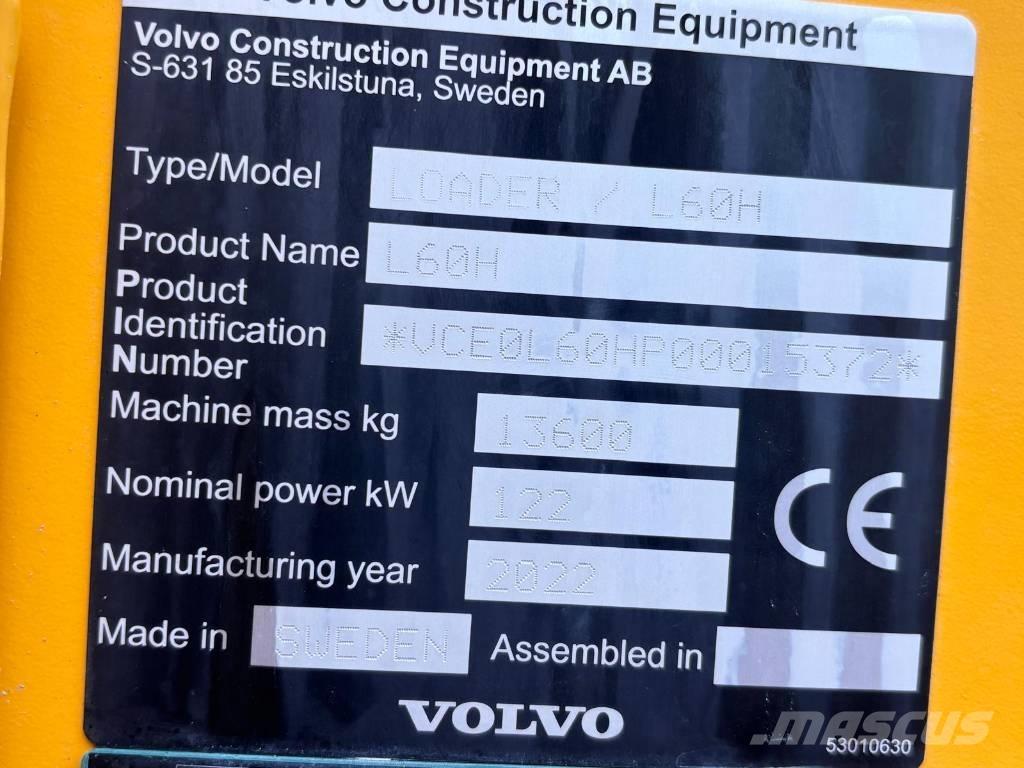 Volvo L 60 H Naudoti ratiniai krautuvai