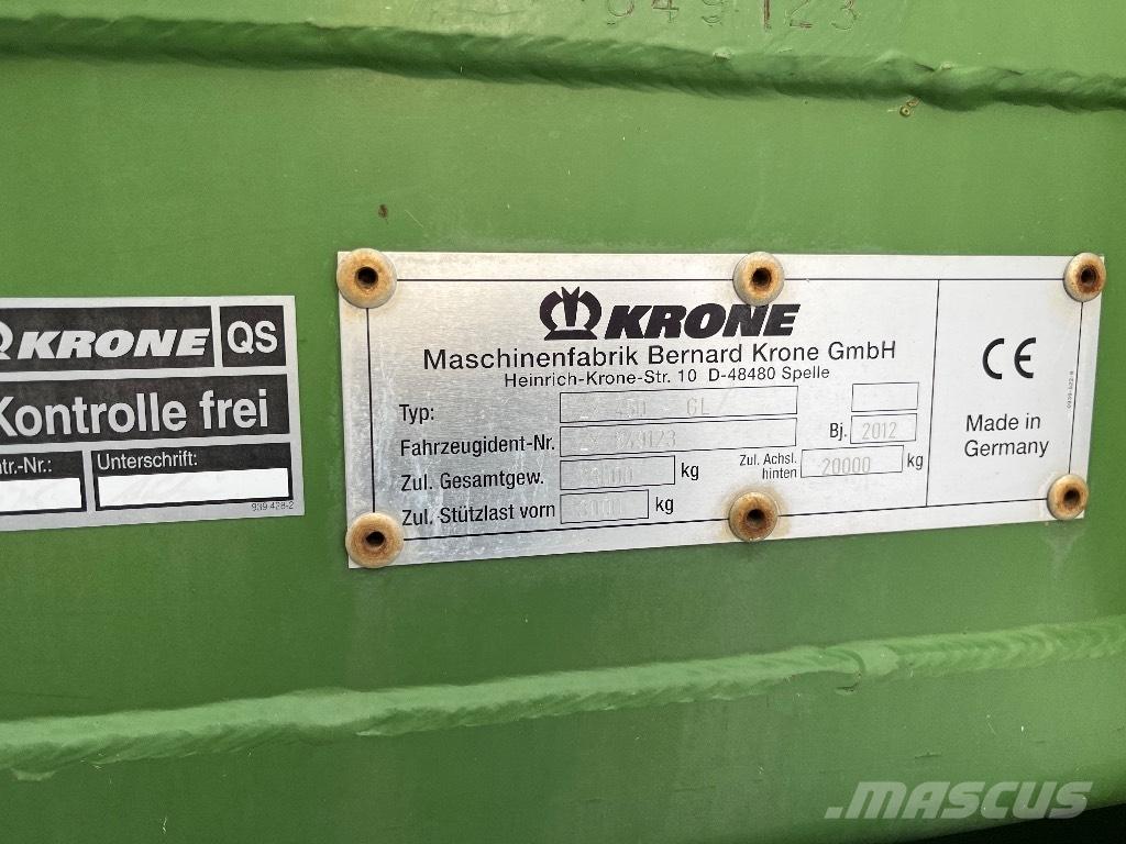 Krone ZX 450 GL Savikrovės priekabos