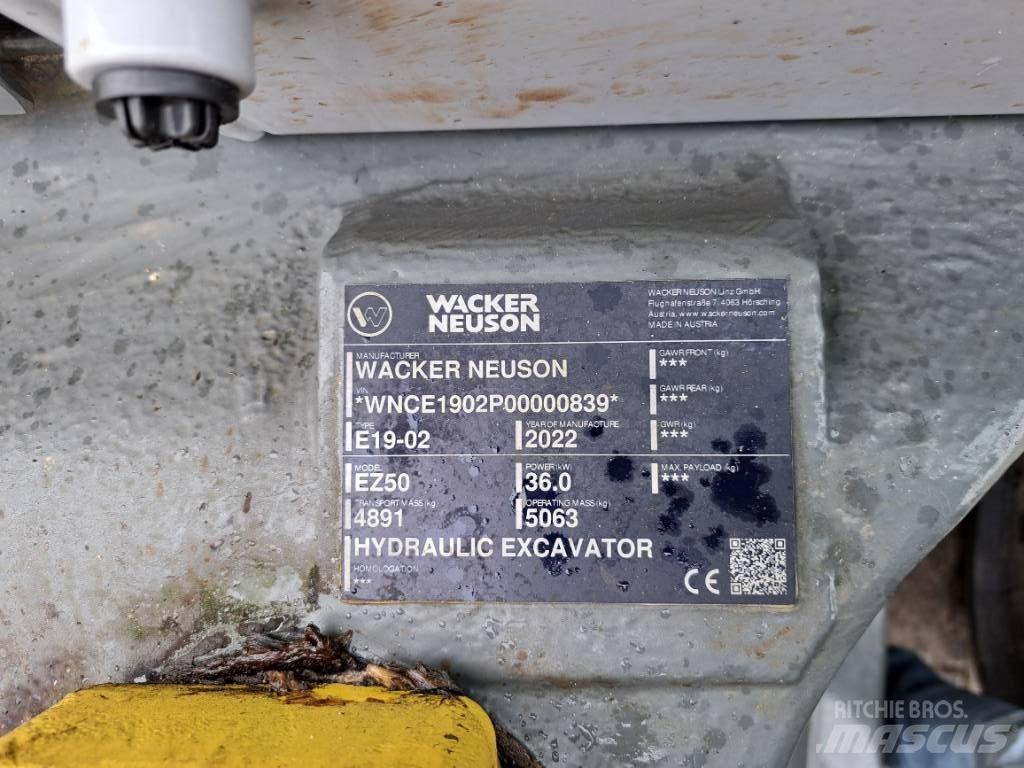 Wacker Neuson EZ50 Vikšriniai ekskavatoriai