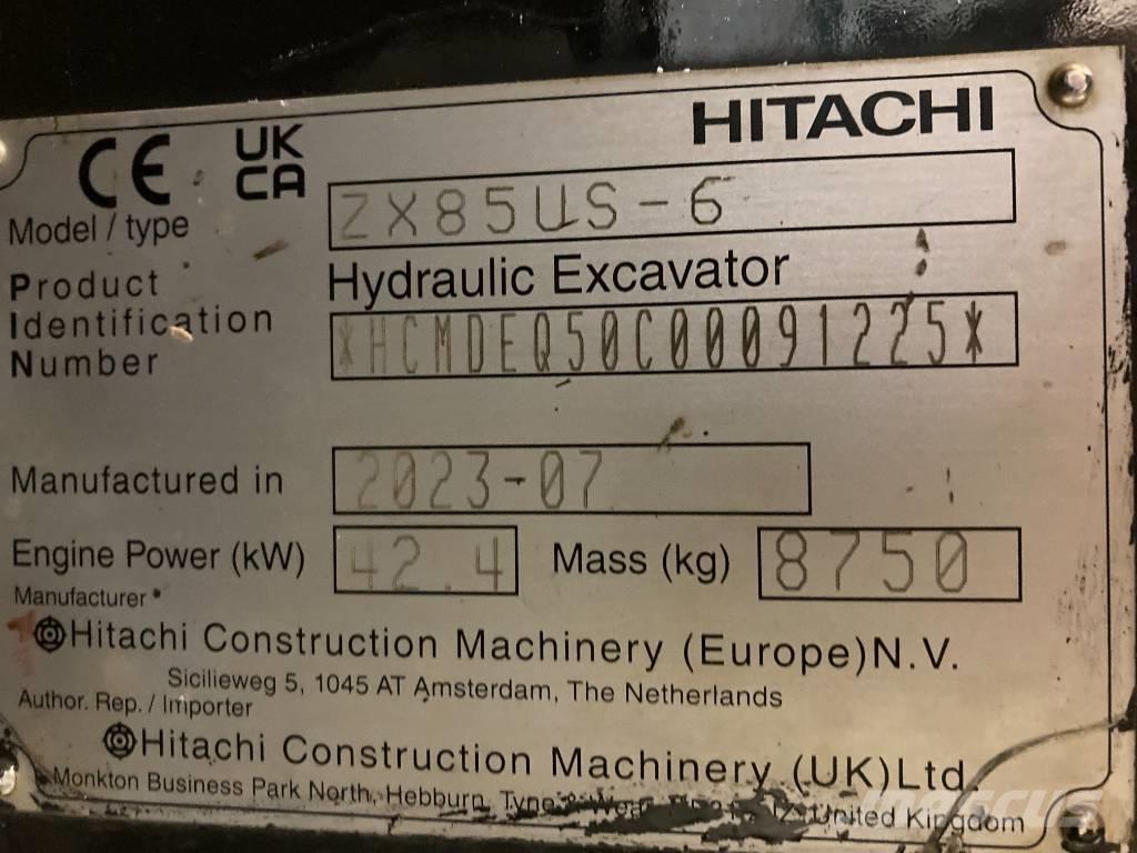 Hitachi ZX 85 US-6 Vidutinės galios ekskavatoriai 7-12 t