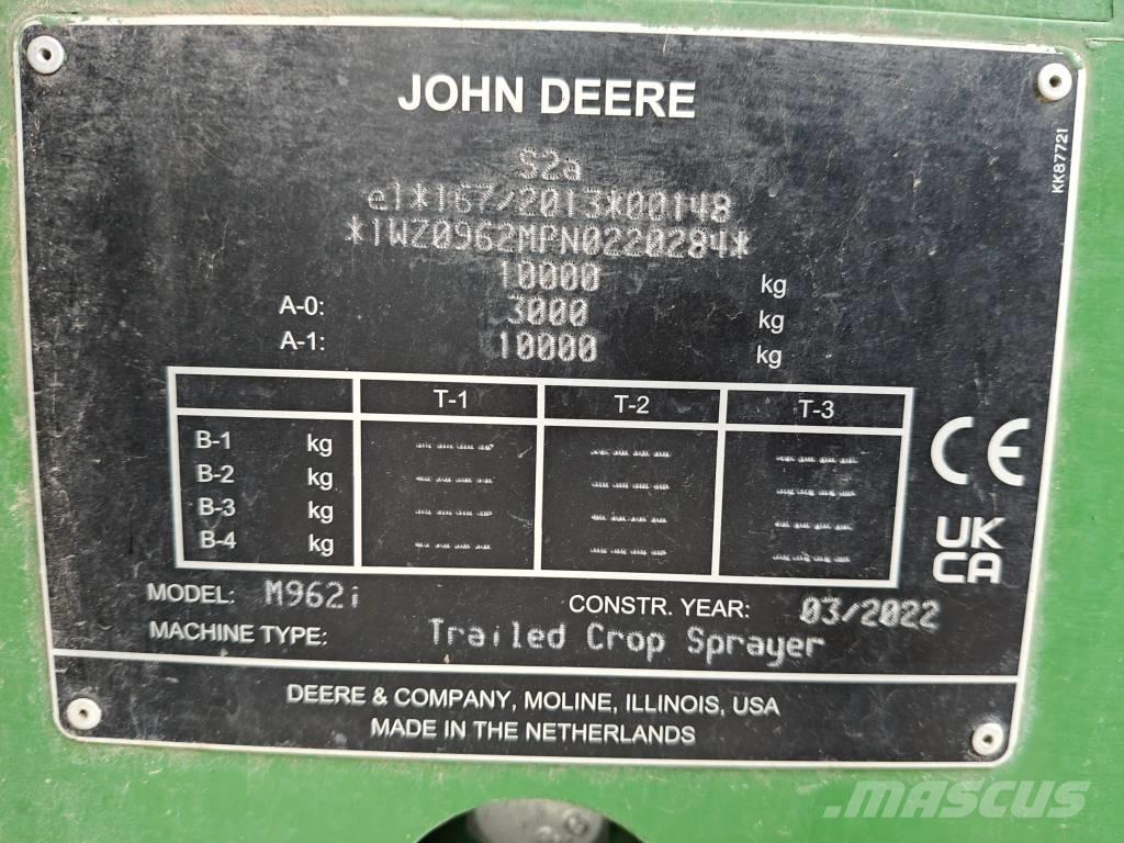 John Deere M 962 i Prikabinami purkštuvai