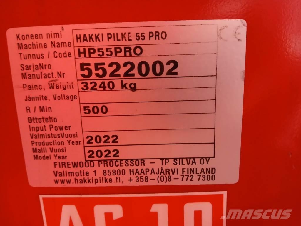 Hakki Pilke 55 Pro Medžių skaldymo, pjovimo ir lupimo įrengimai