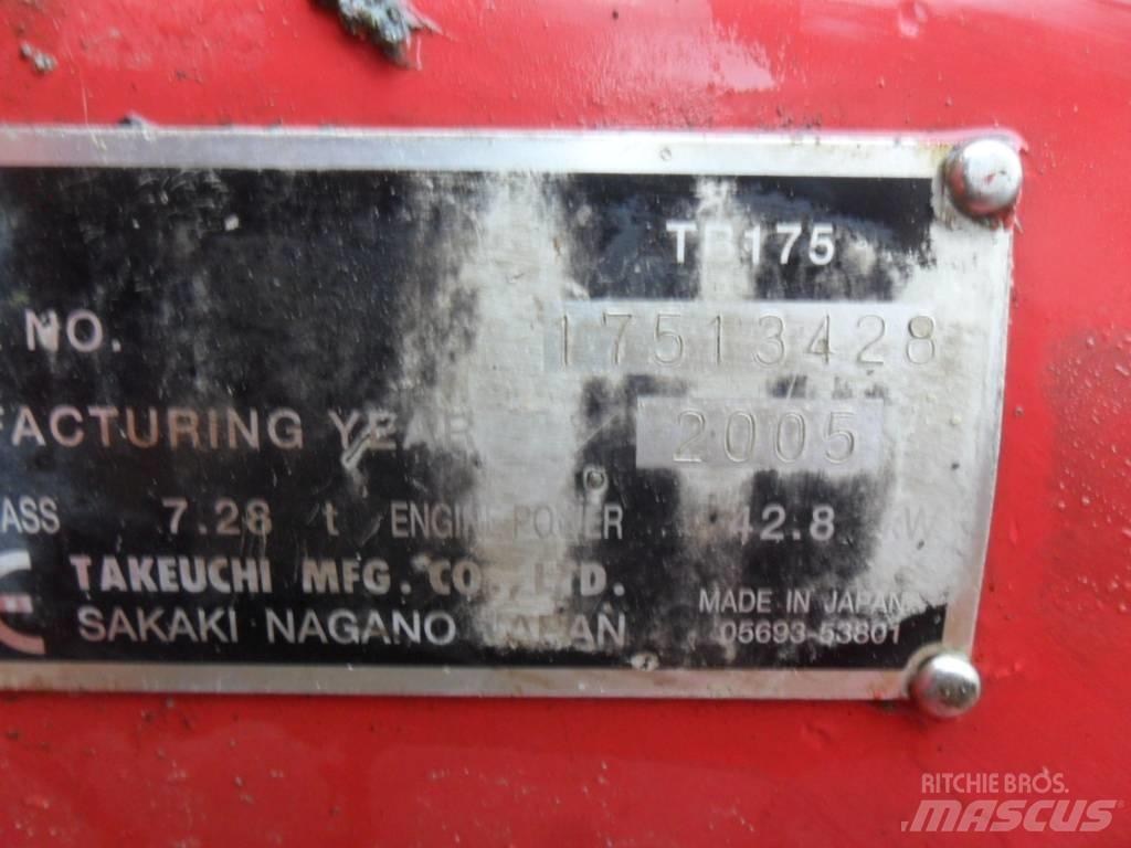 Takeuchi TB175 Vidutinės galios ekskavatoriai 7-12 t