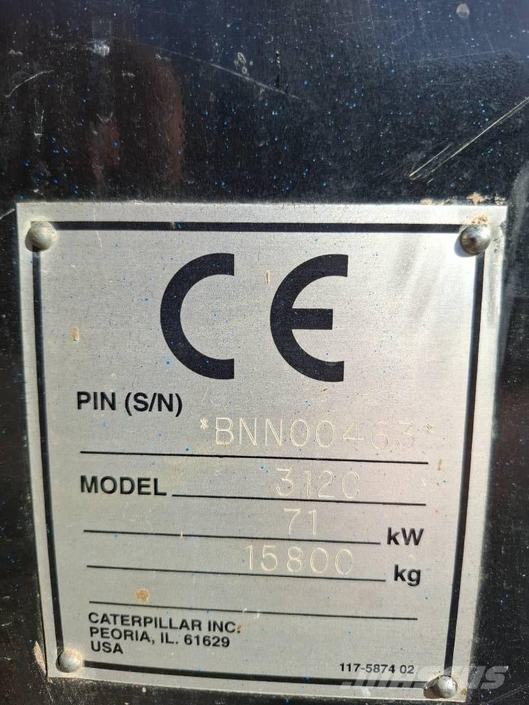 CAT 312 C Vikšriniai ekskavatoriai