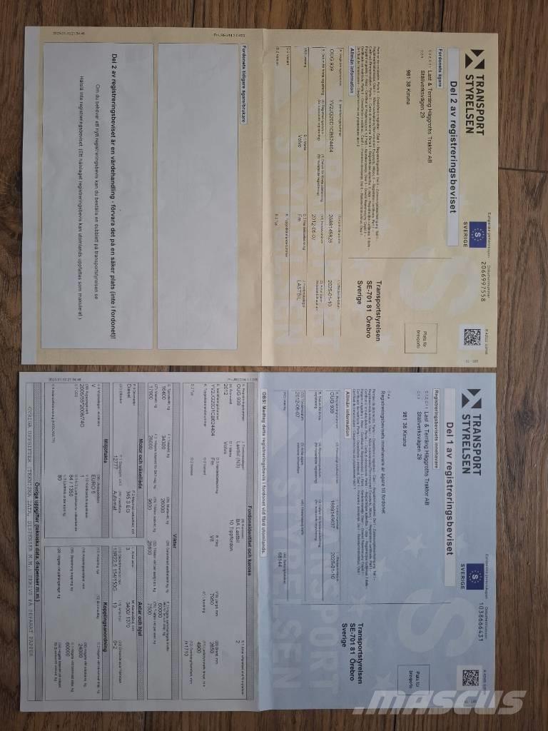 Volvo FM 460 Savivarčių priekabų vilkikai