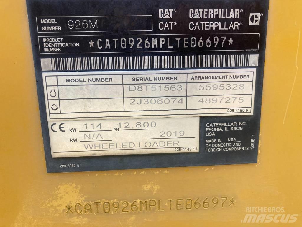 CAT 926M Naudoti ratiniai krautuvai