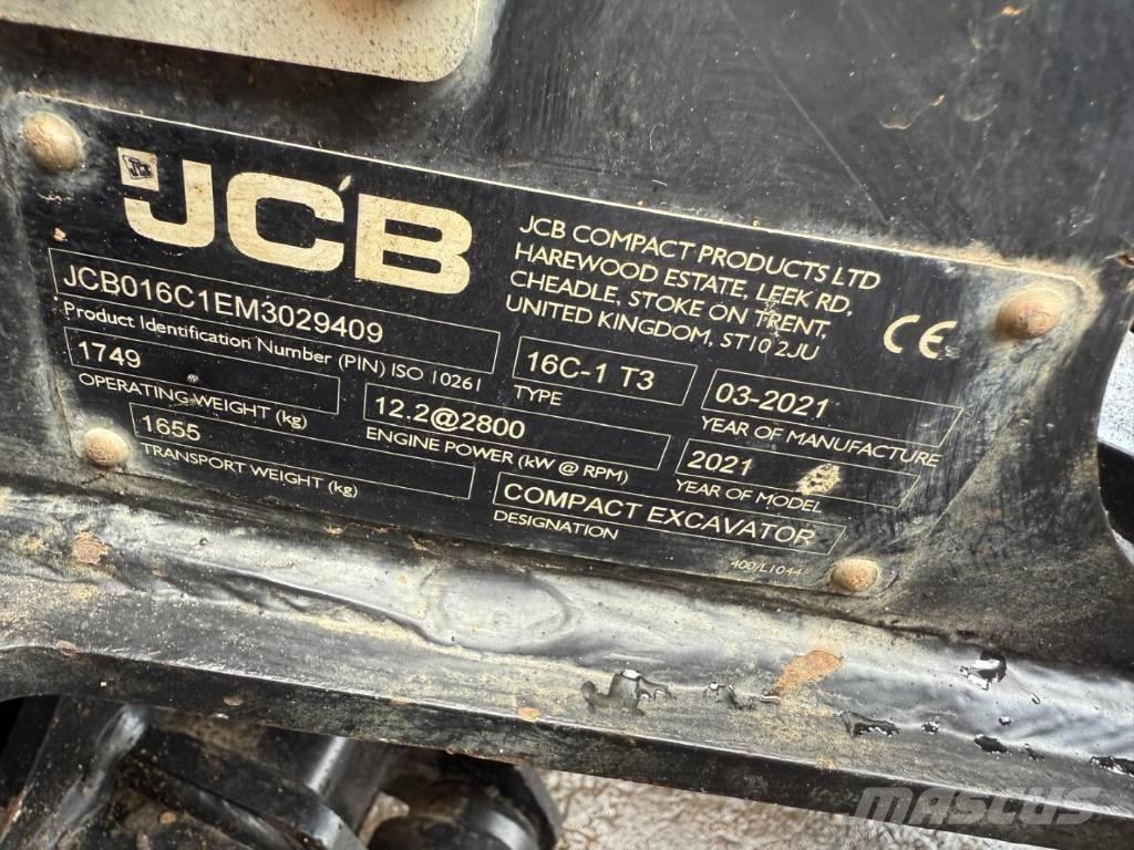 JCB 16 C-1 Mini ekskavatoriai < 7 t