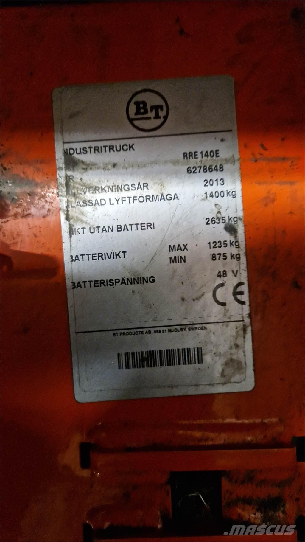 BT RRE140E Šakiniai krautuvai su prailgintu keltuvu