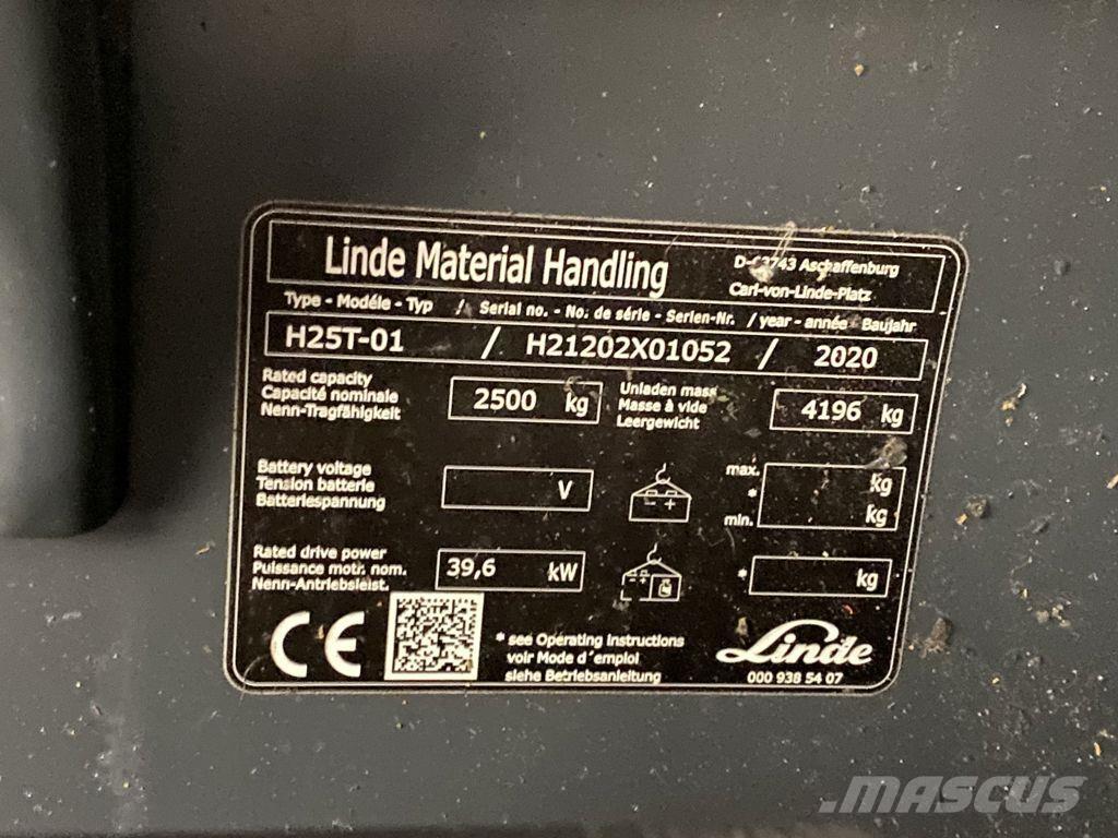 Linde H25T-01 LPG (dujiniai) krautuvai
