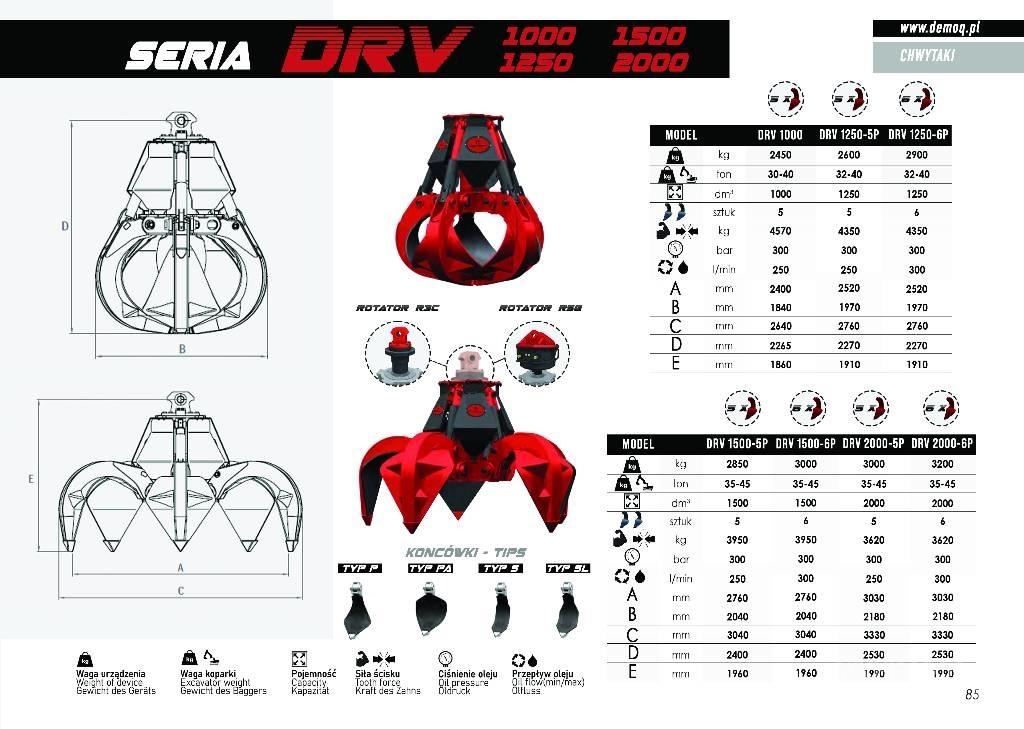  DEMOQ DRV600-5P Griebtuvai