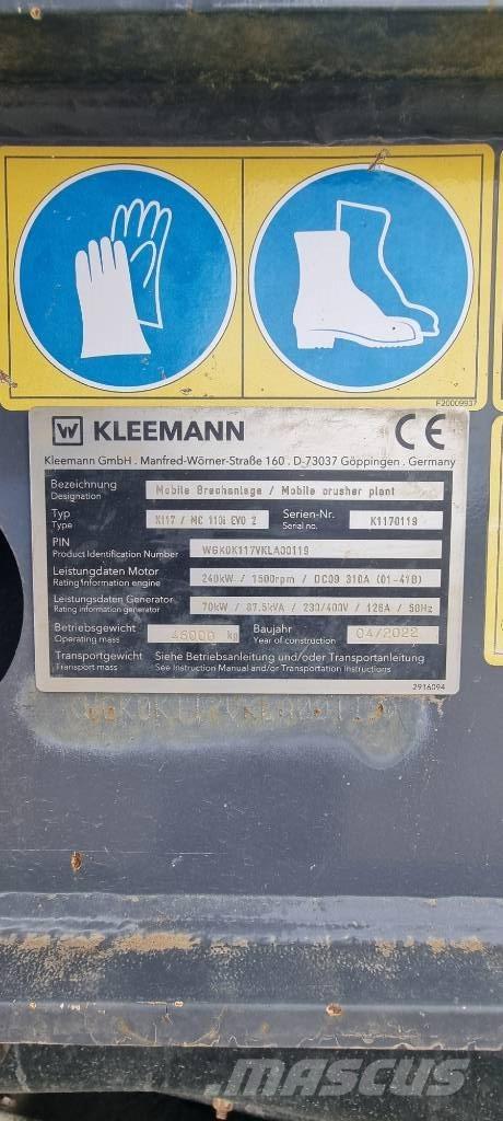 Kleemann MC110i Evo2 Trupintuvai