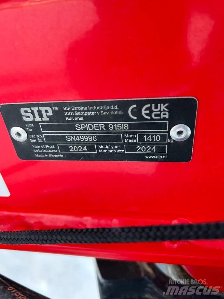 SIP Spider 915/8 Šieno grėbliai ir vartytuvai