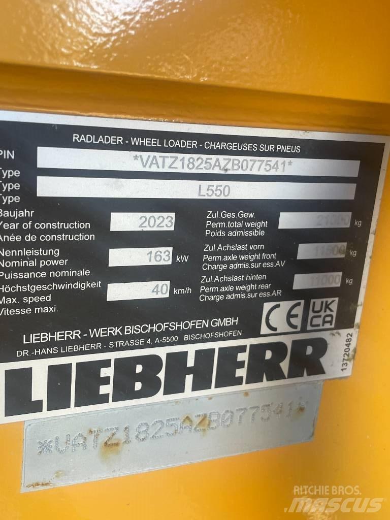 Liebherr L550XPower Naudoti ratiniai krautuvai