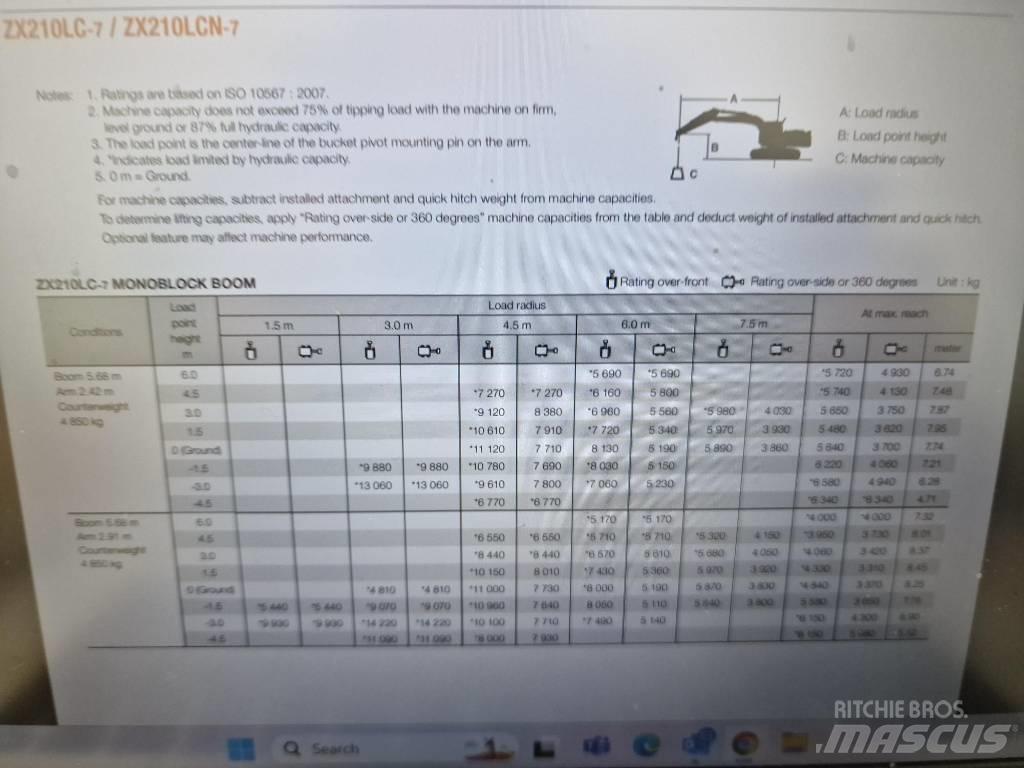 Hitachi ZX 210 LC-6 Vikšriniai ekskavatoriai
