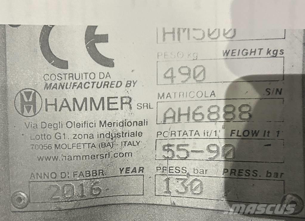 Hammer HM 500 Hidrauliniai kūjai / Trupintuvai