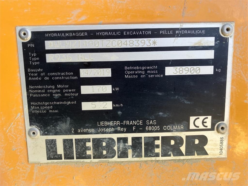 Liebherr R936 Vikšriniai ekskavatoriai