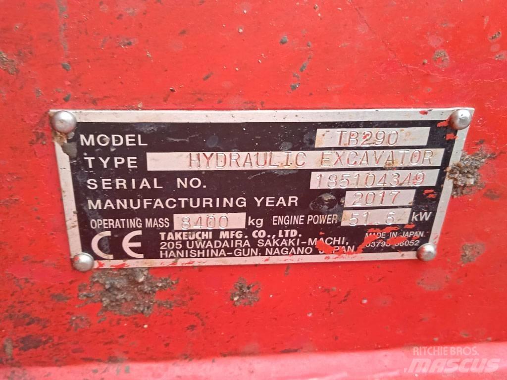 Takeuchi TB290 Mini ekskavatoriai < 7 t