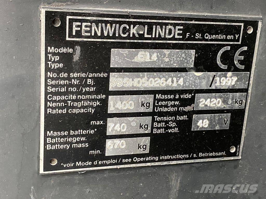 Linde E14 Elektriniai šakiniai krautuvai