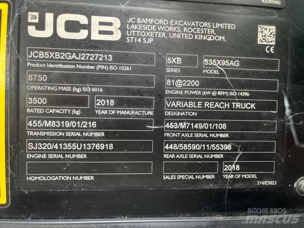 JCB 535-95 Agri Teleskopiniai krautuvai žemės ūkiui