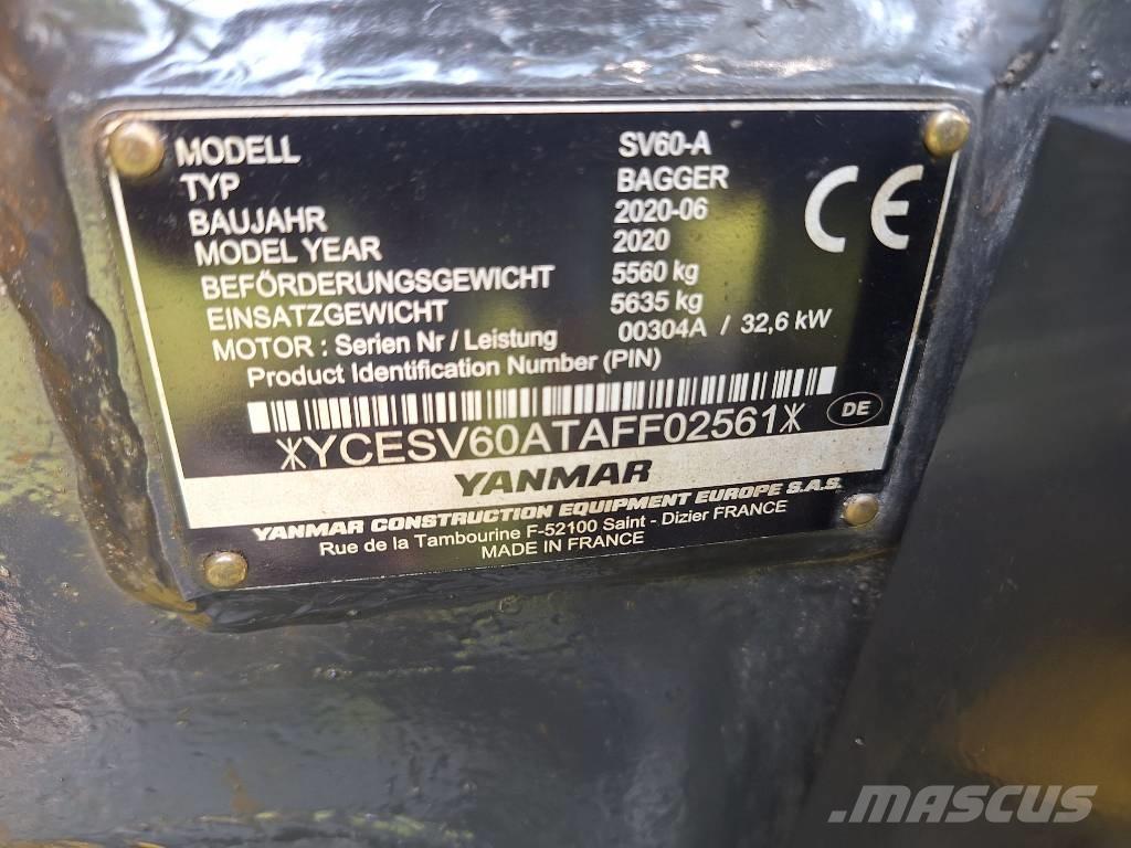 Yanmar SV 60 Mini ekskavatoriai < 7 t
