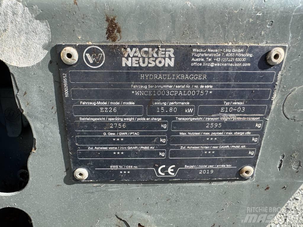 Wacker Neuson EZ26 Vikšriniai ekskavatoriai