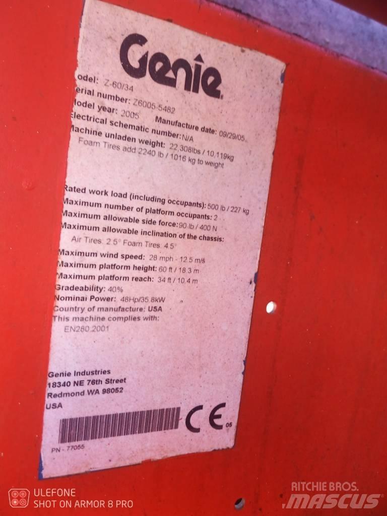 Genie Z 60/34 RT Alkūniniai keltuvai