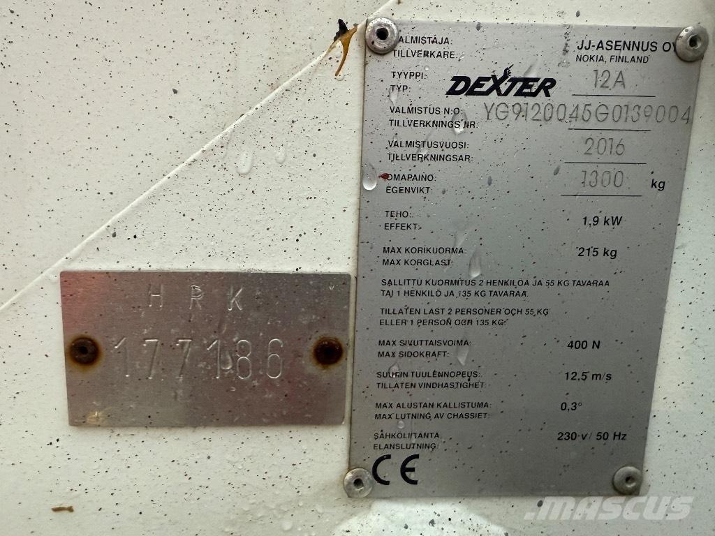 Dexter 12 A Ant priekabų montuojamos kėlimo platformos